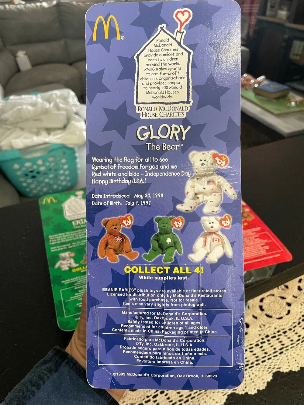 Ty Beanie Baby Collectible Bears - The Set! Glory, Erin, Britannia, Maple